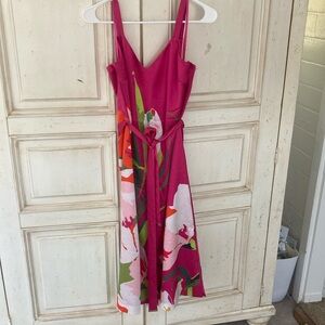 Ted Baker Size 1 Floral Pink Sleeveless Dress